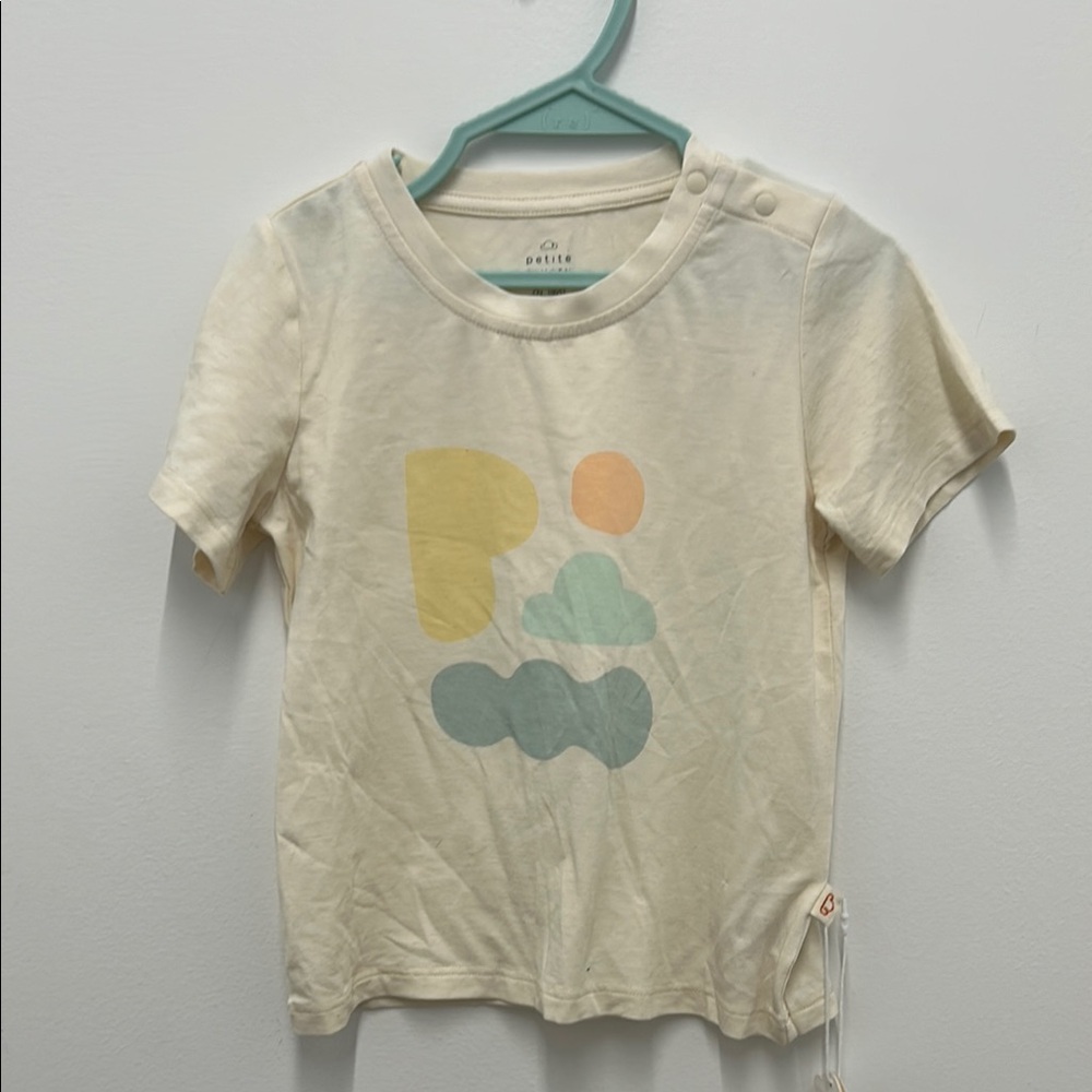Cream Graphic Kids T-Shirt